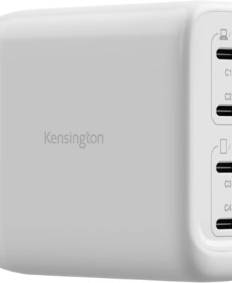 Kensington 70W USB‑C GaN Power Adapter, 4‑Port Fast Charger with Power Delivery for Laptops, Tablets & Smartphones (70, Watts)